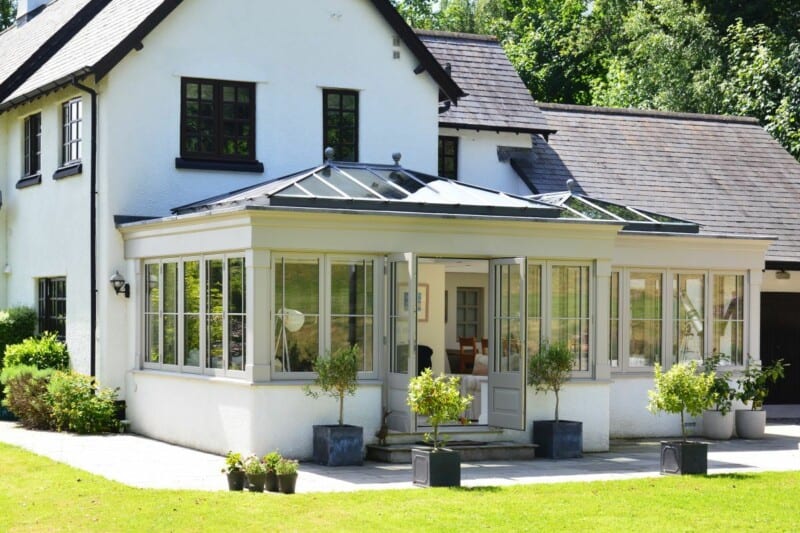 painted timber orangery