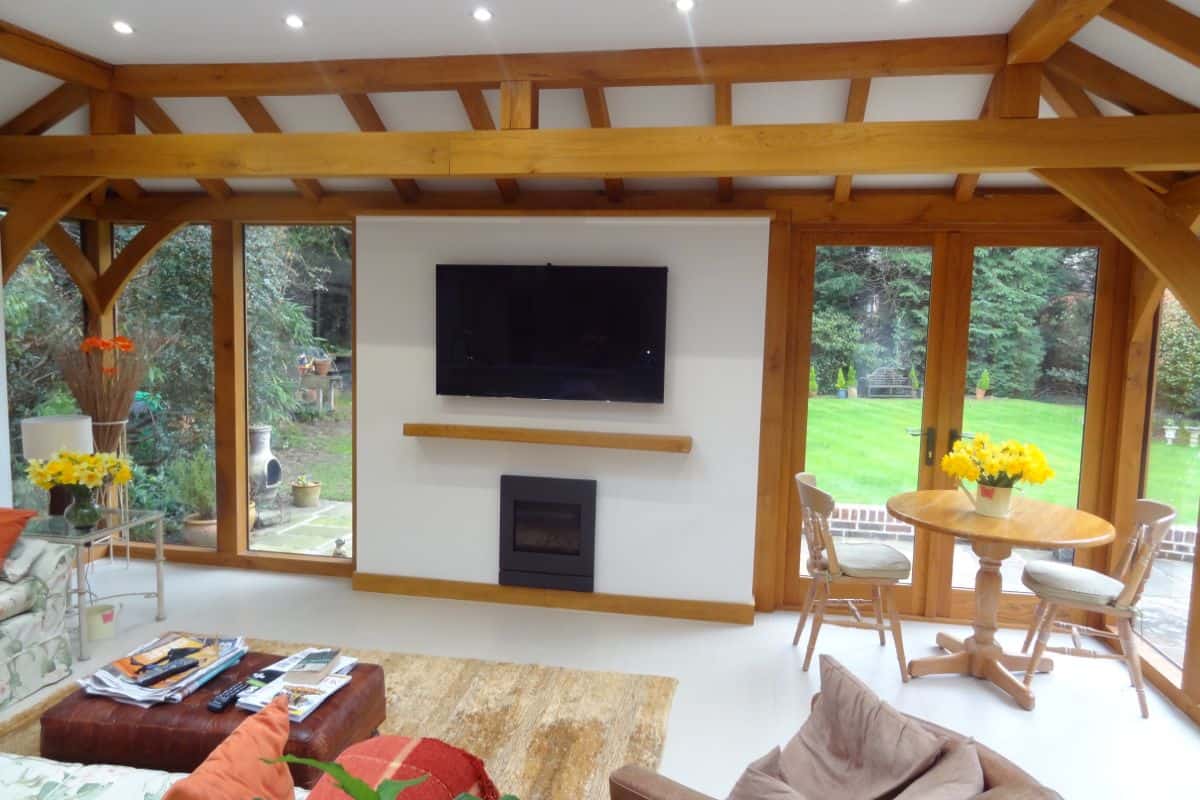 oak mansard orangery interior