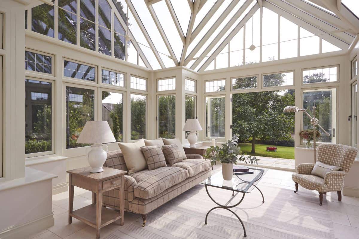 conservatory with tie bars