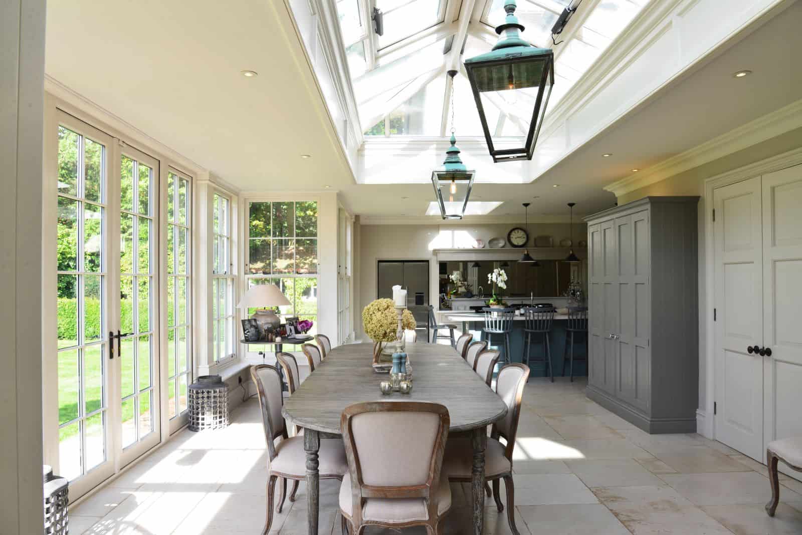 wooden orangery kitchen extension design