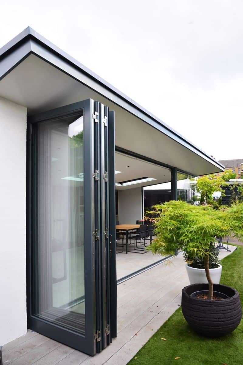 painted timber bi-fold doors