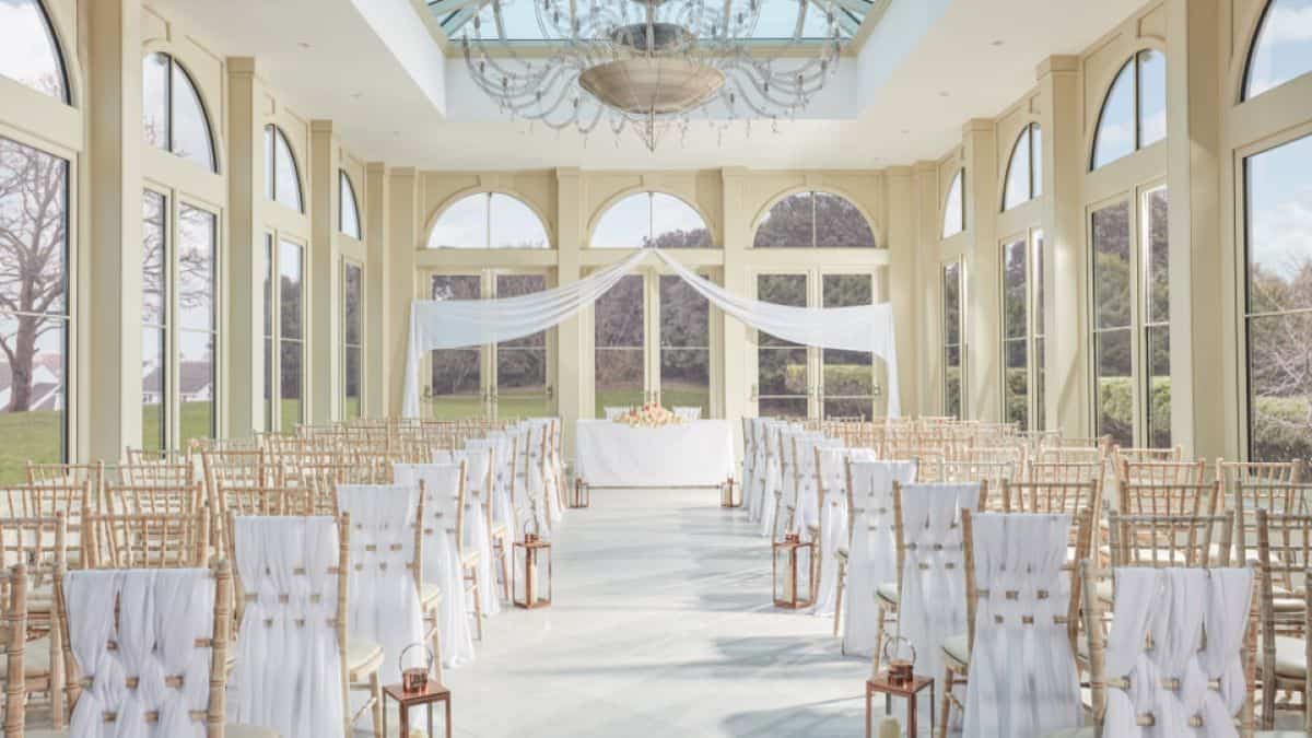 Orangery wedding venue interiors