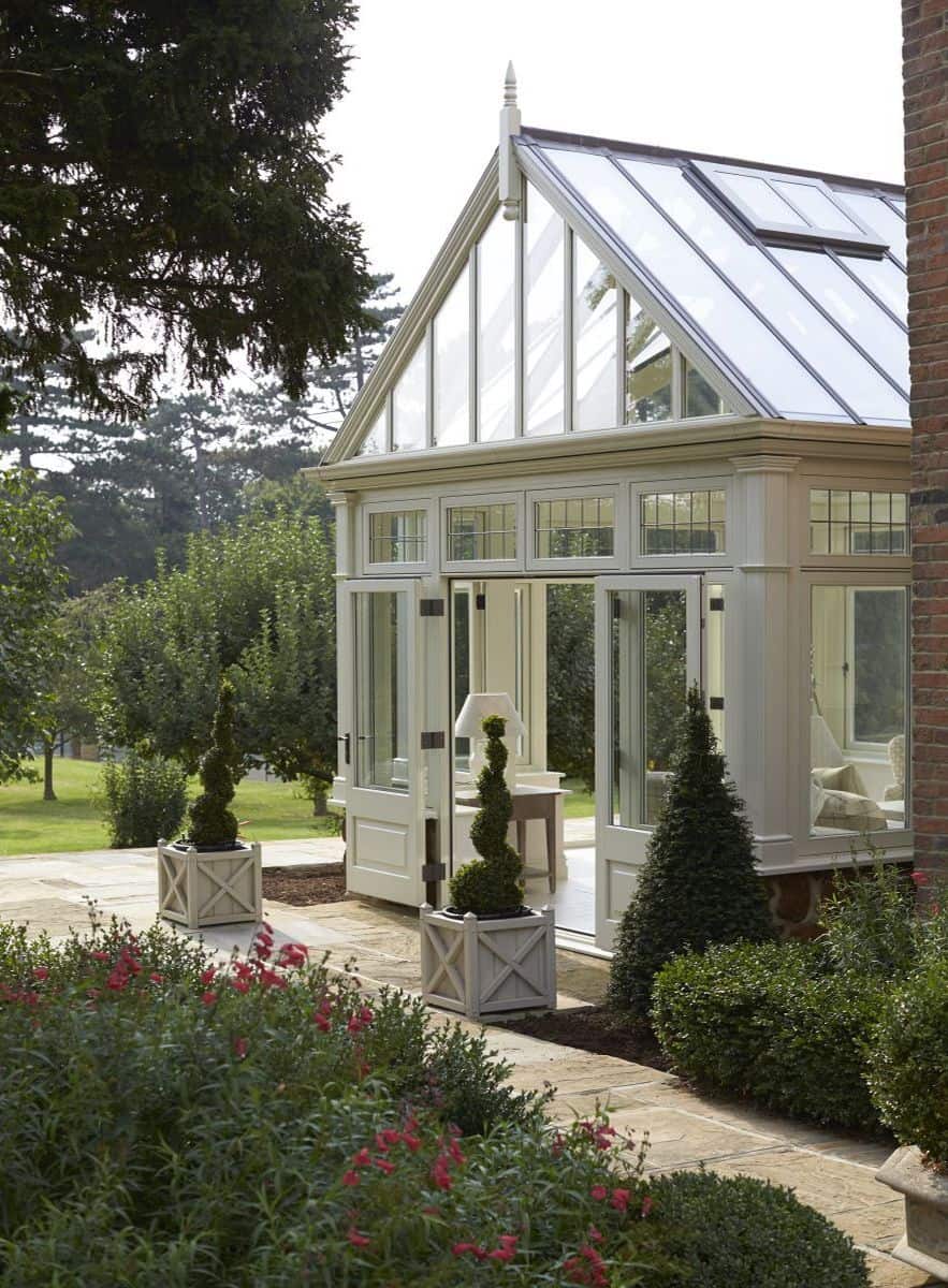 conservatory with glazed roof