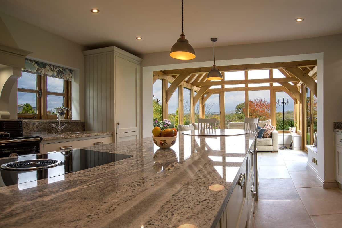 solid oak garden room kitchen extension