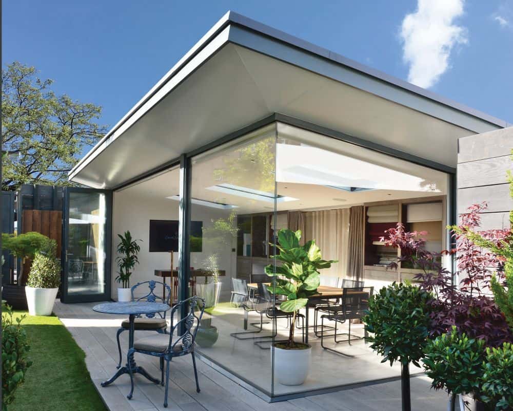 modern garden room daytime