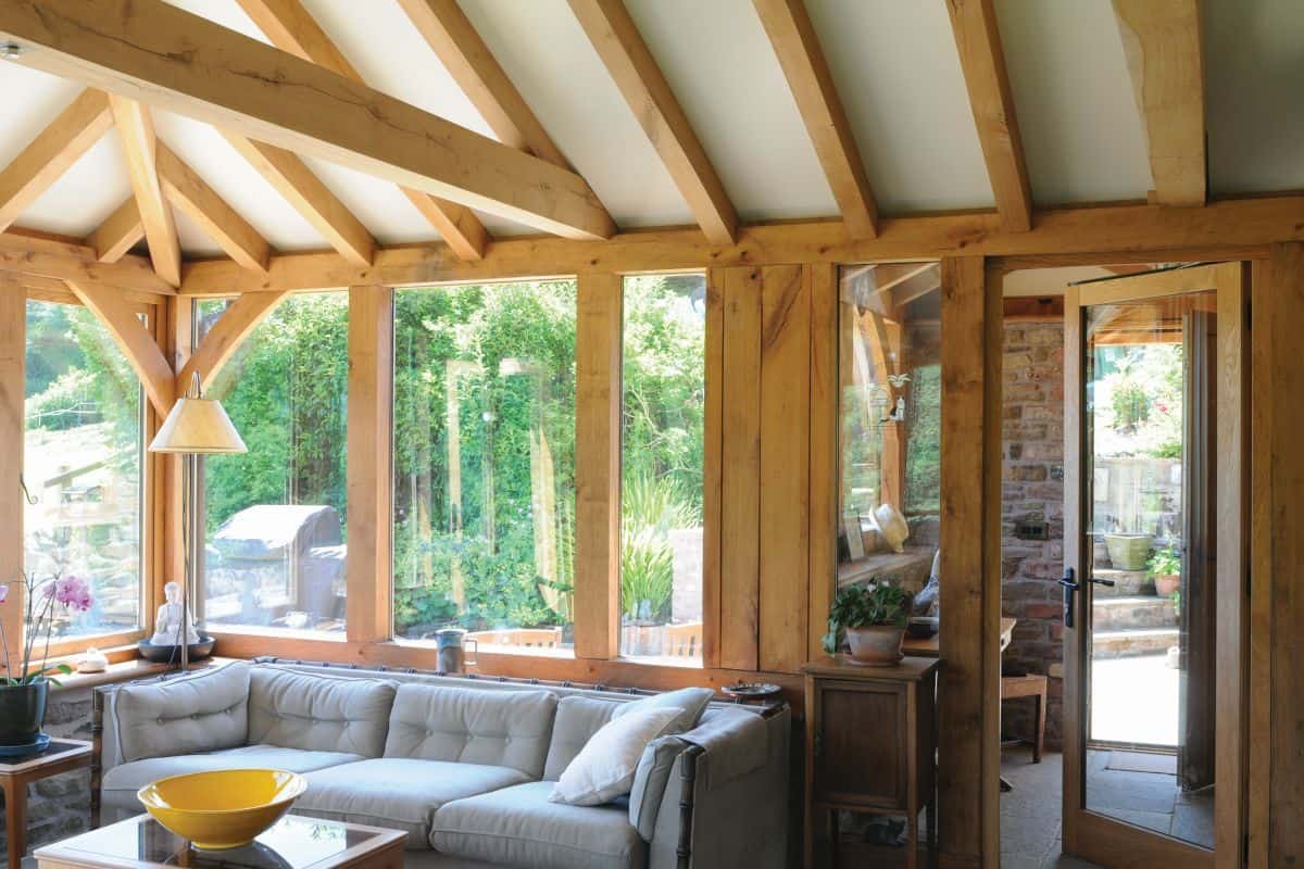 oak framed annexe interior