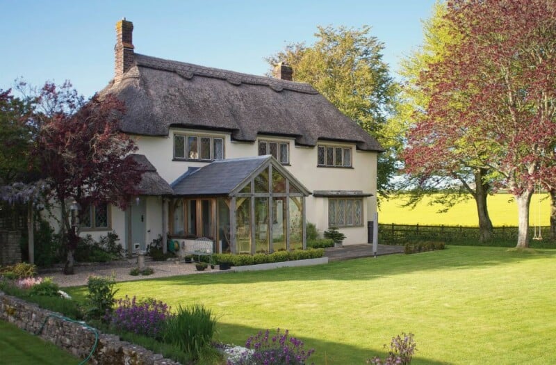 oak garden room gable roof