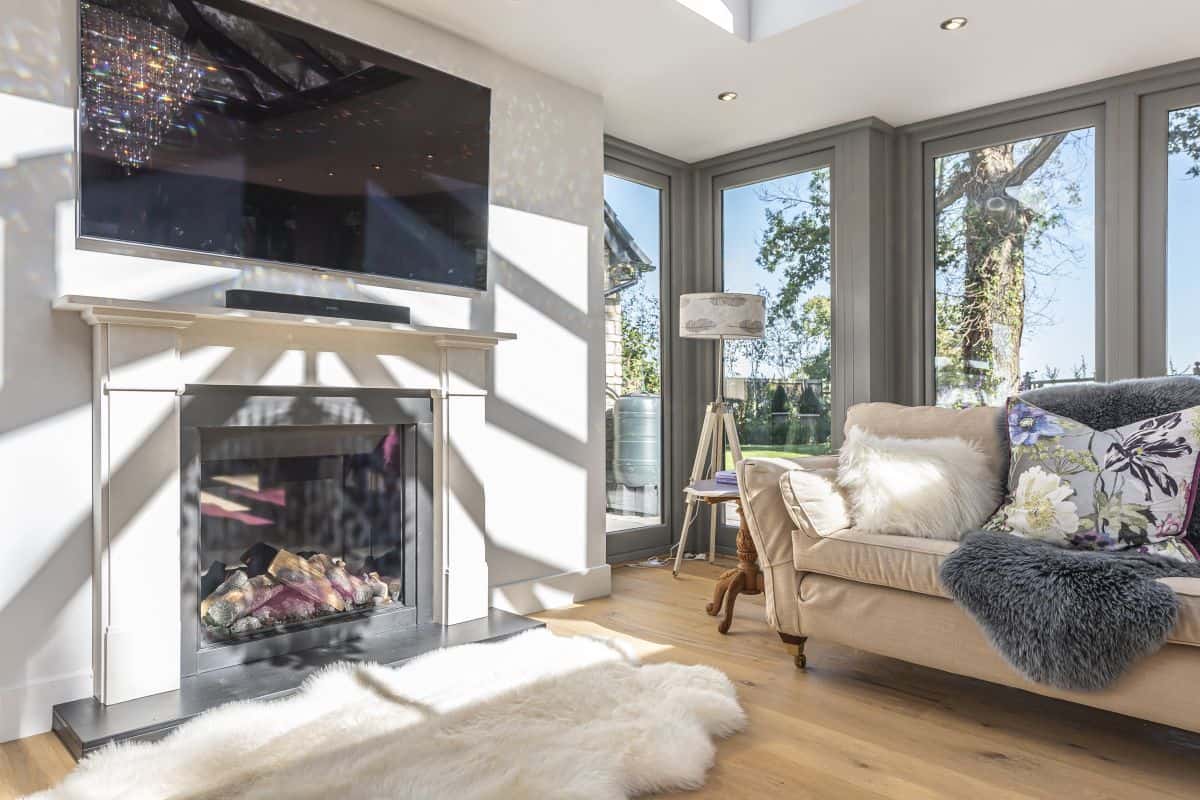 painted orangery interior