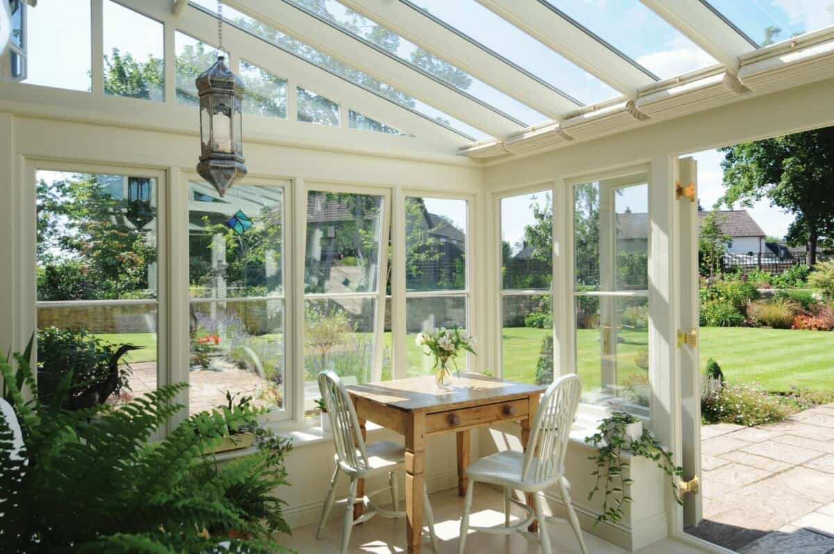 wooden conservatory interior