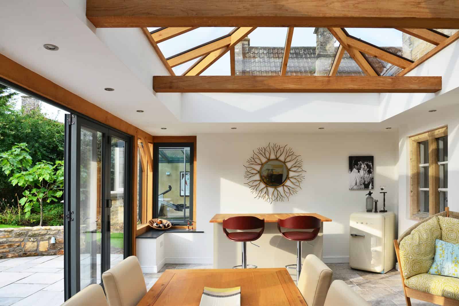 contemporary oak orangery design