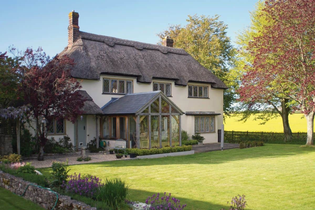 oak garden room thatch cottage