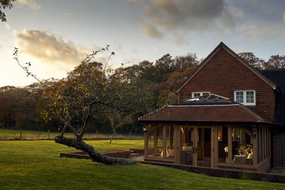 oak orangery with mansard roof