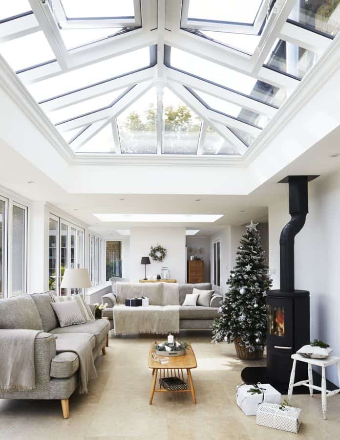 orangery christmas living room