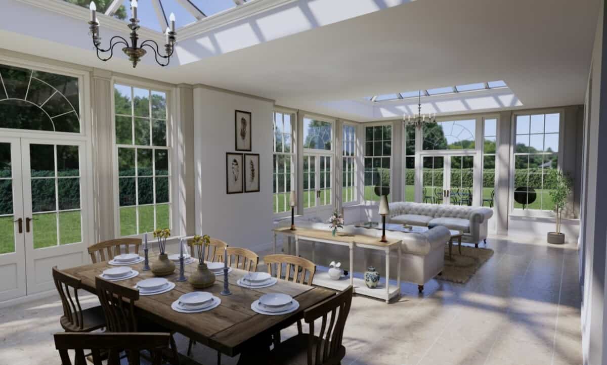 orangery interior 3d render