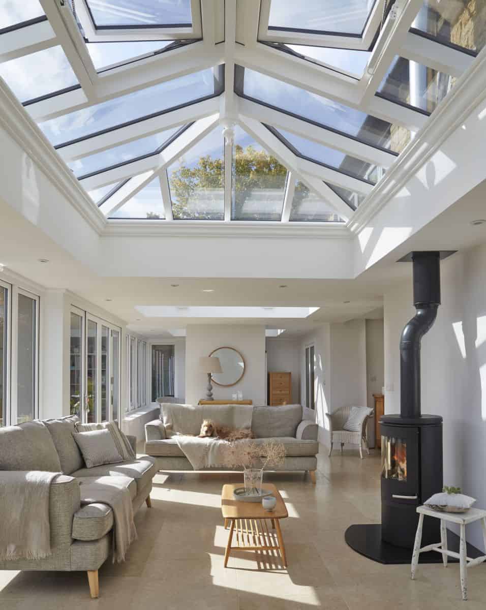 Wooden orangery roof lantern