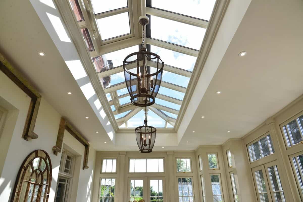 timber lantern roof interior