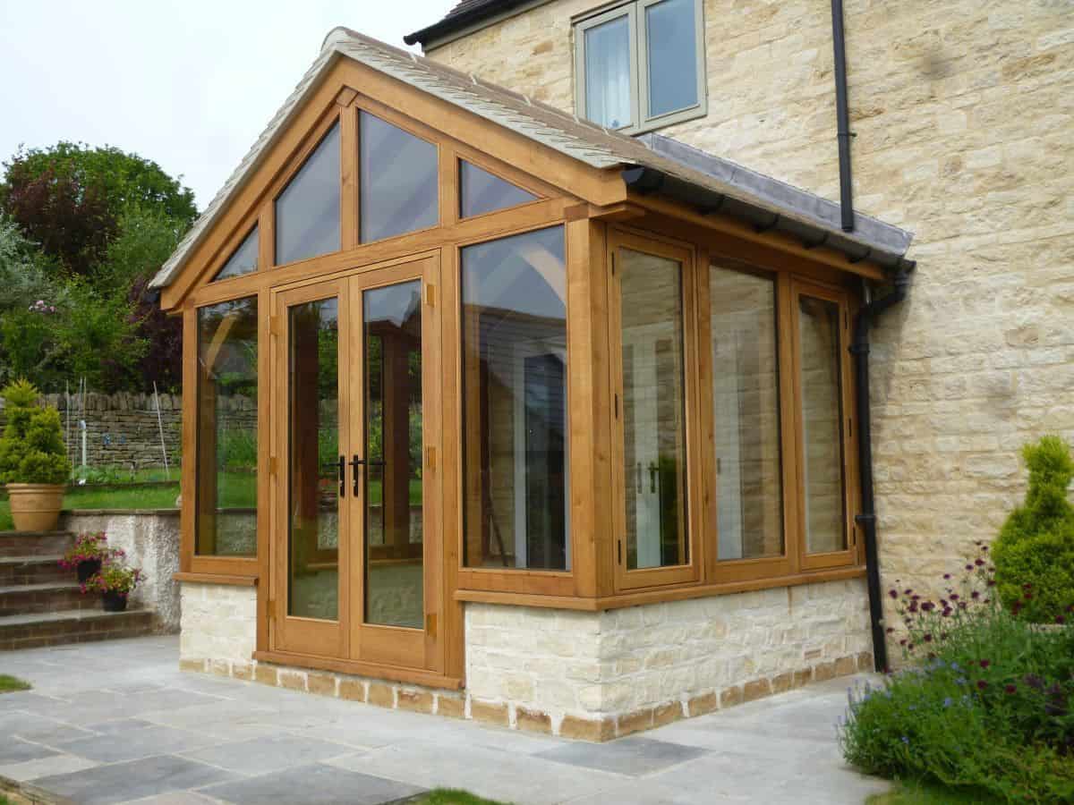 oak framed porch