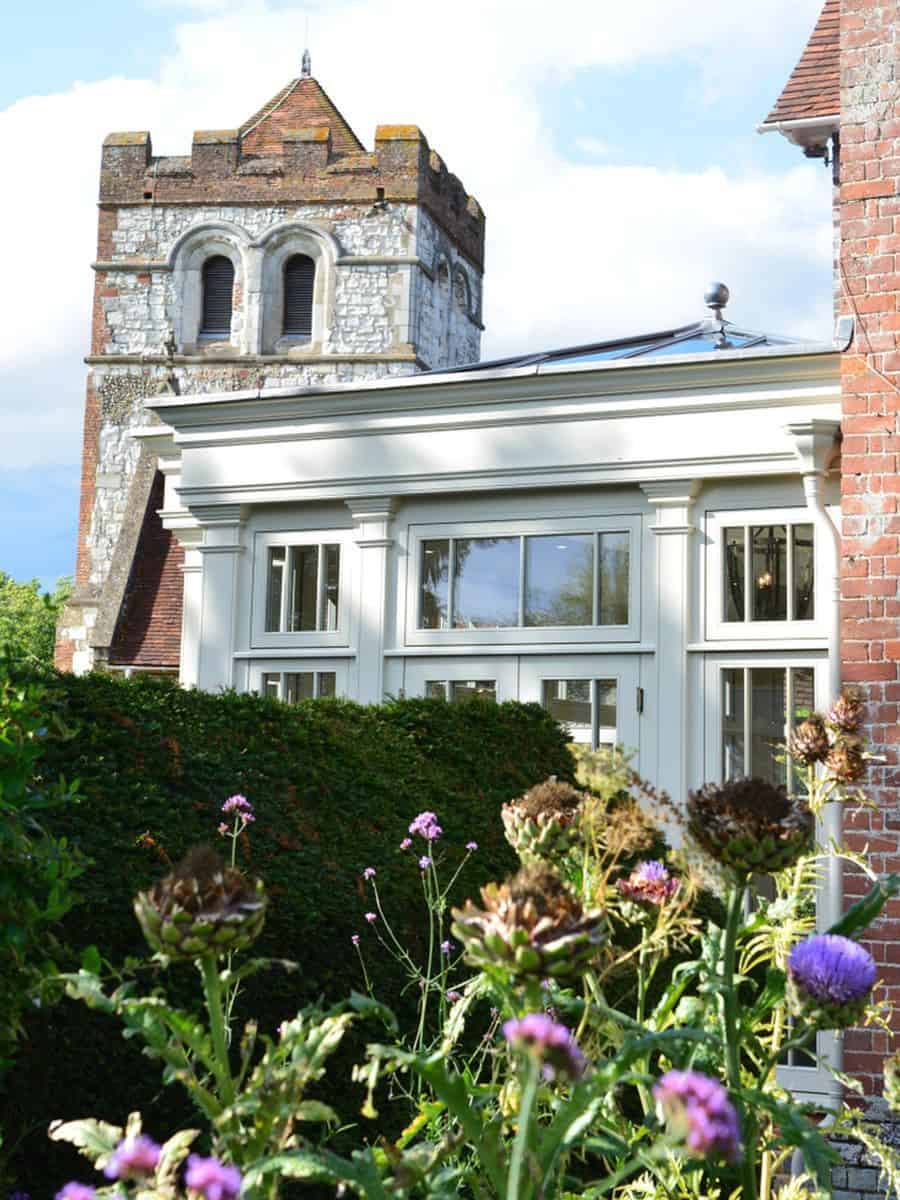 painted timber orangery design details