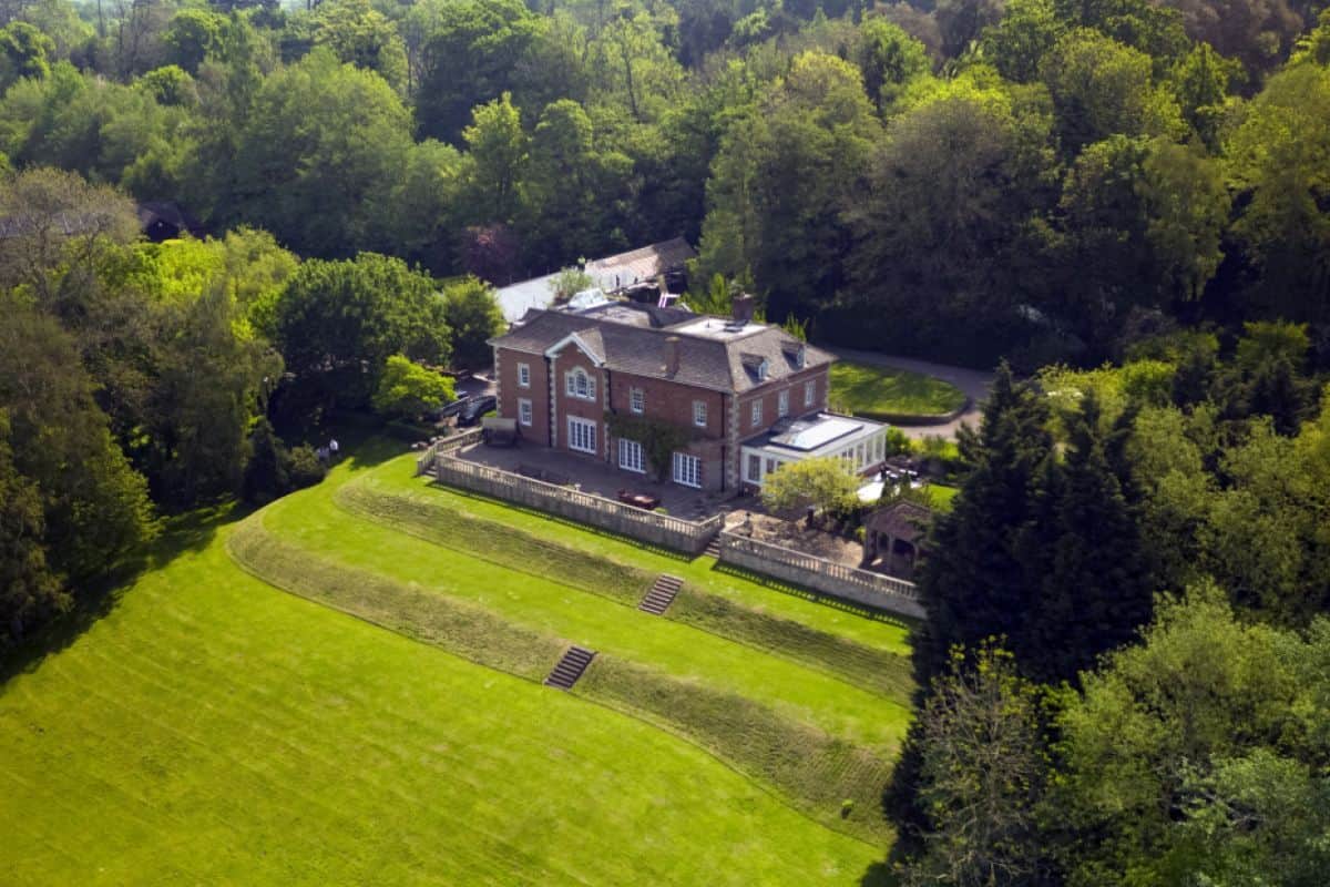 orangery aerial drone photo