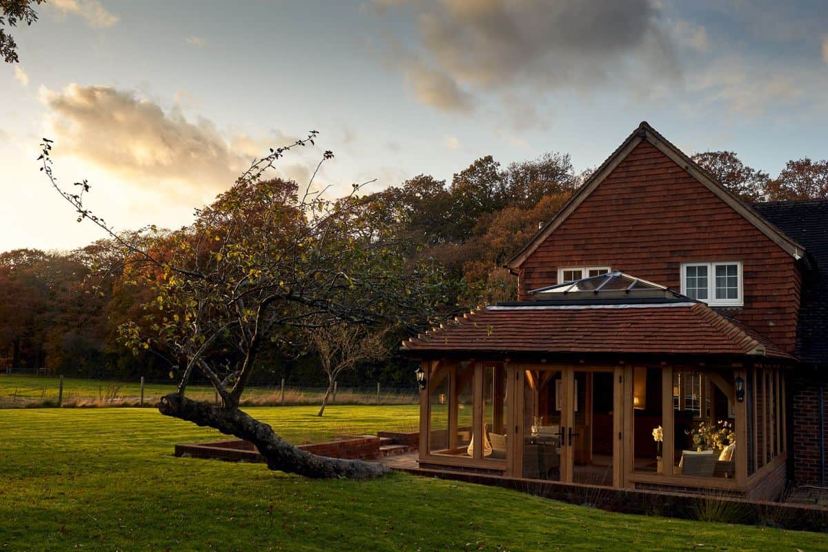 solid oak orangery exterior