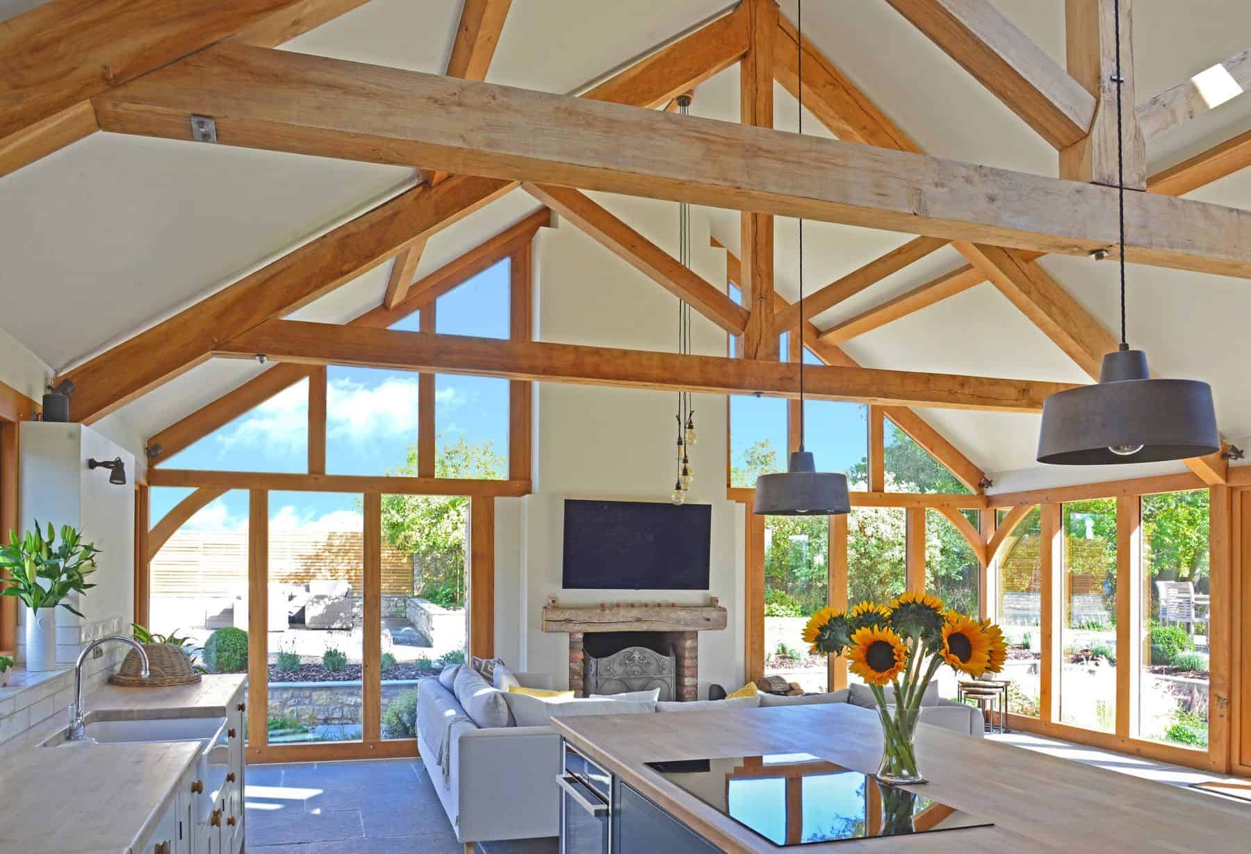 oak framed kitchen extension