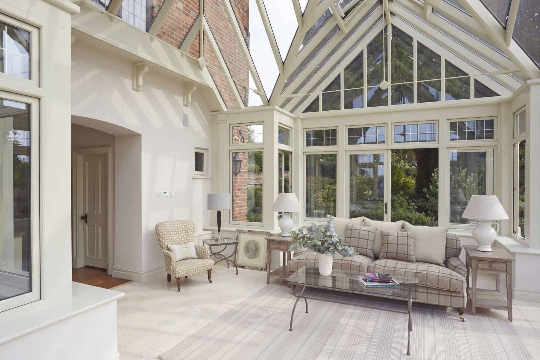 classic wooden conservatory interior