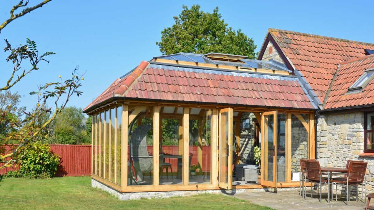 oak orangery mansard roof