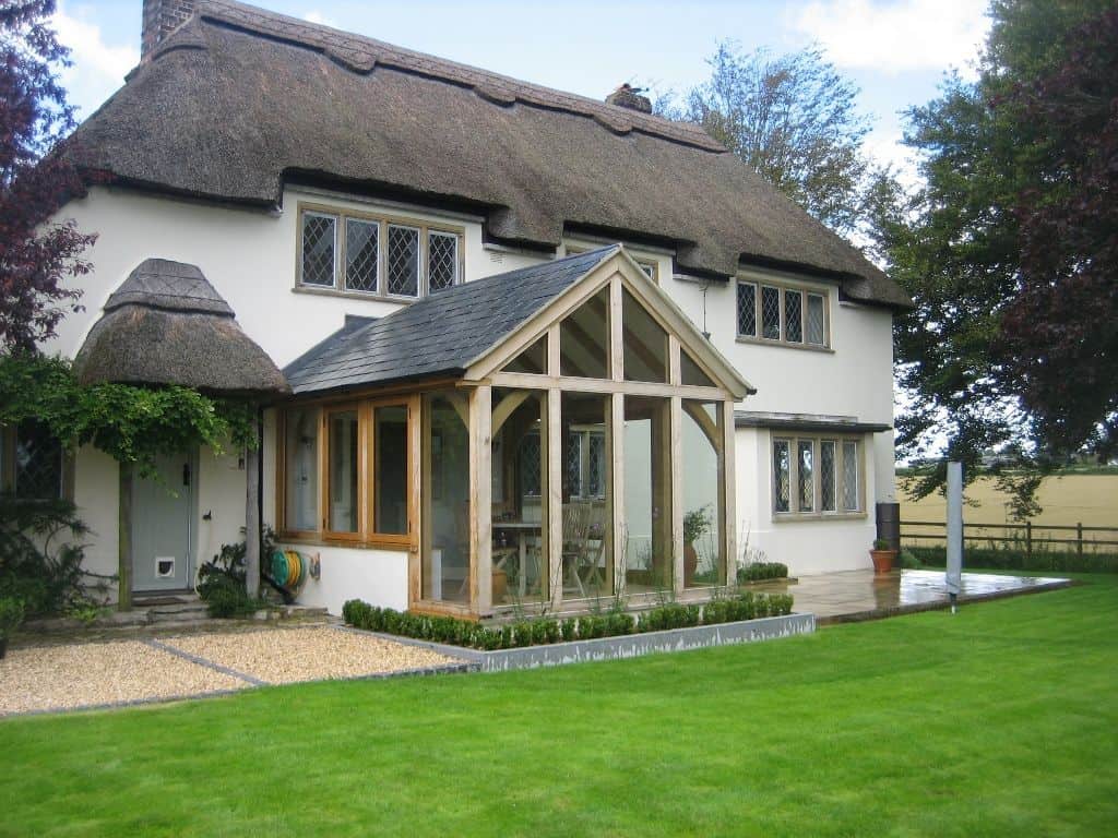 rustic oak garden room design