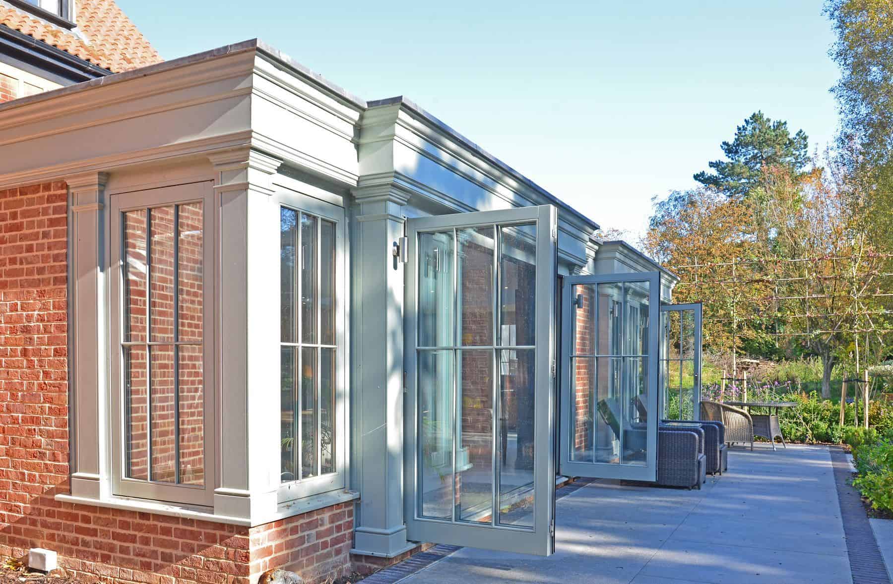 bespoke orangery with bi-fold doors