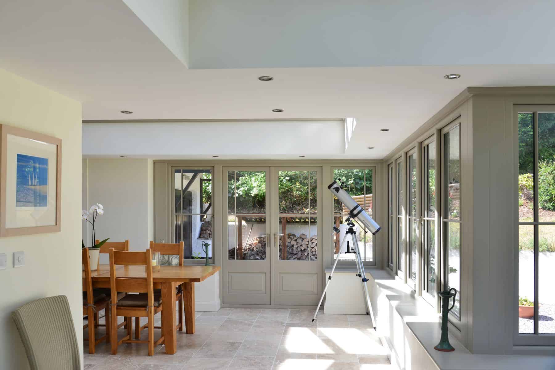 open plan orangery interior