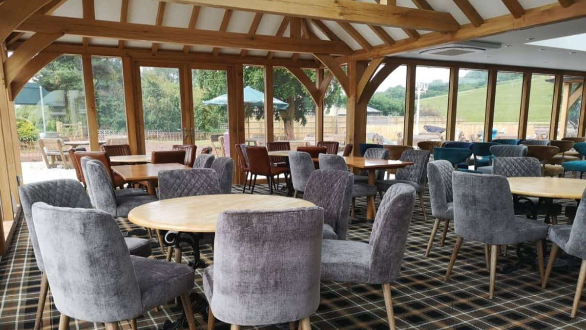 Oak framed orangery restaurant extension