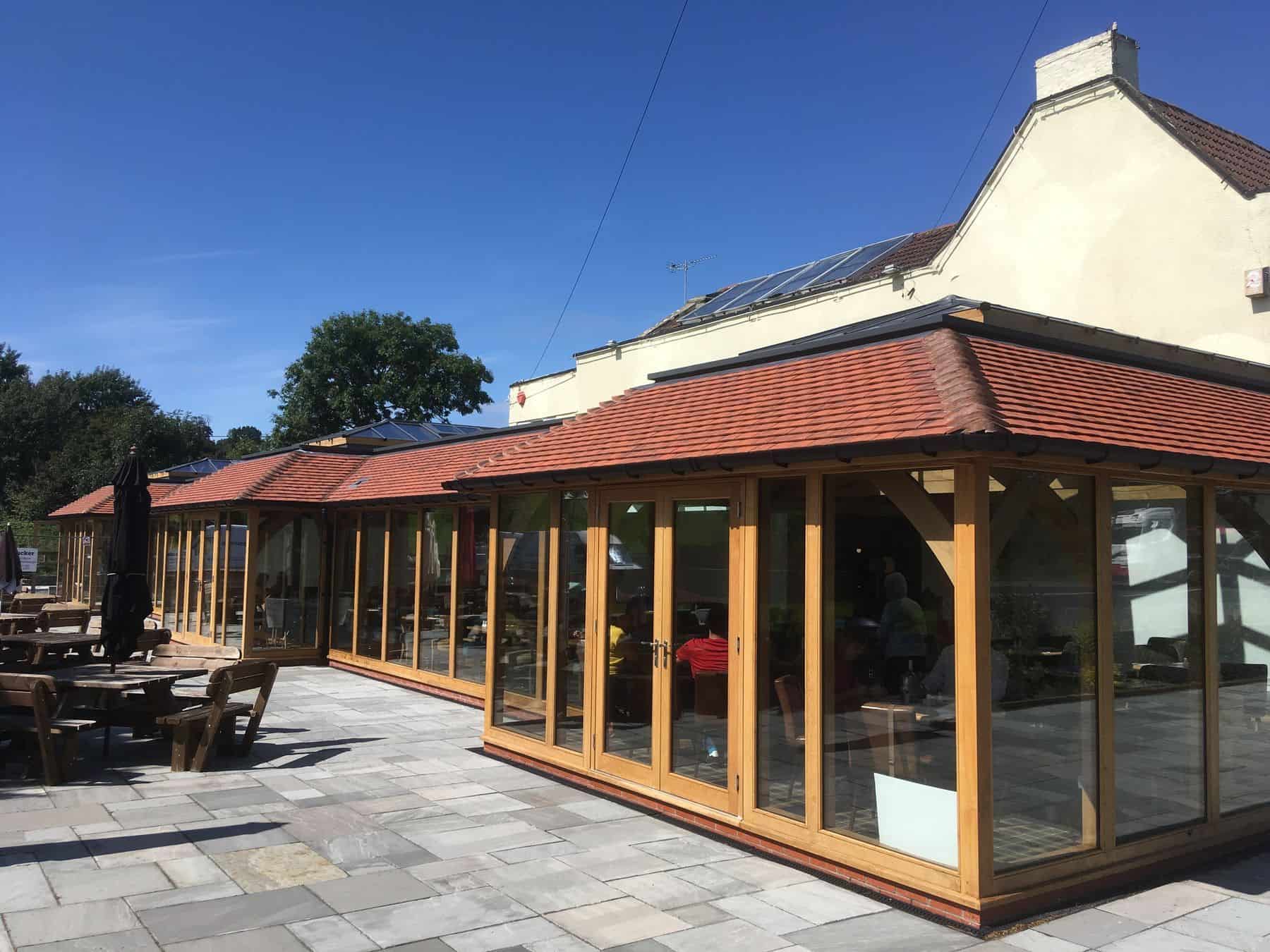 Oak orangery restaurant extension