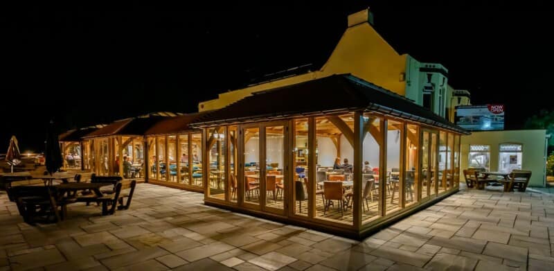 orangery restaurant exterior at Brent House