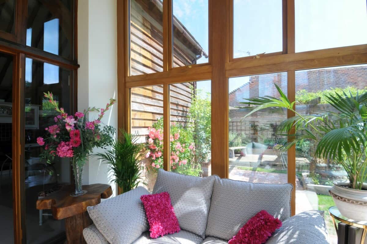 double storey oak garden room interior