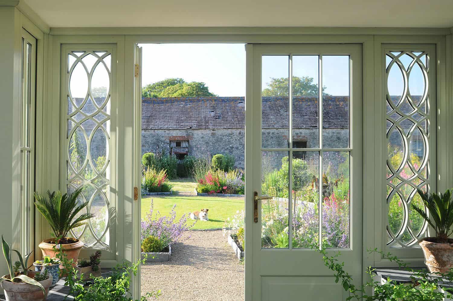 garden room with french doors