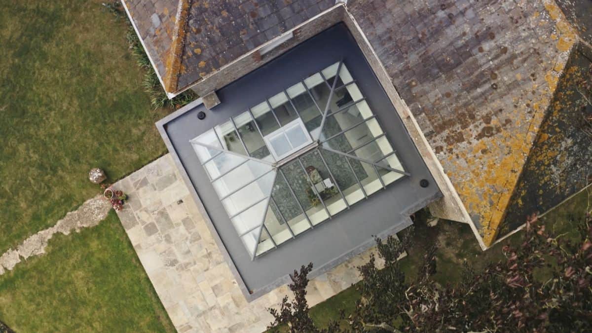 orangery lantern roof aerial view