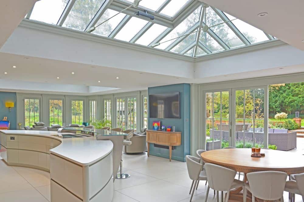 open plan orangery extension