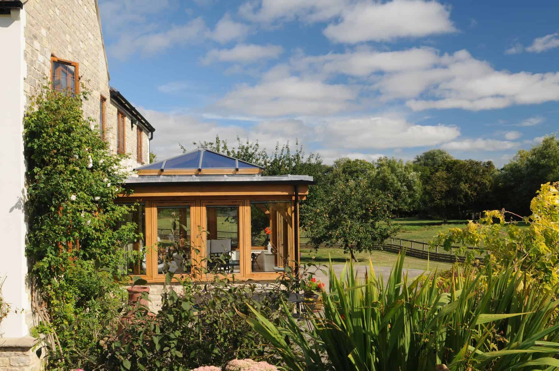 oak framed orangery exterior