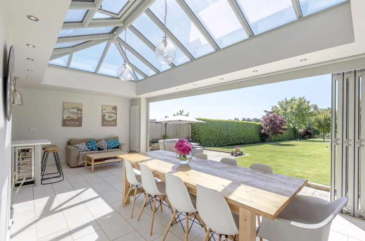 modern orangery living space