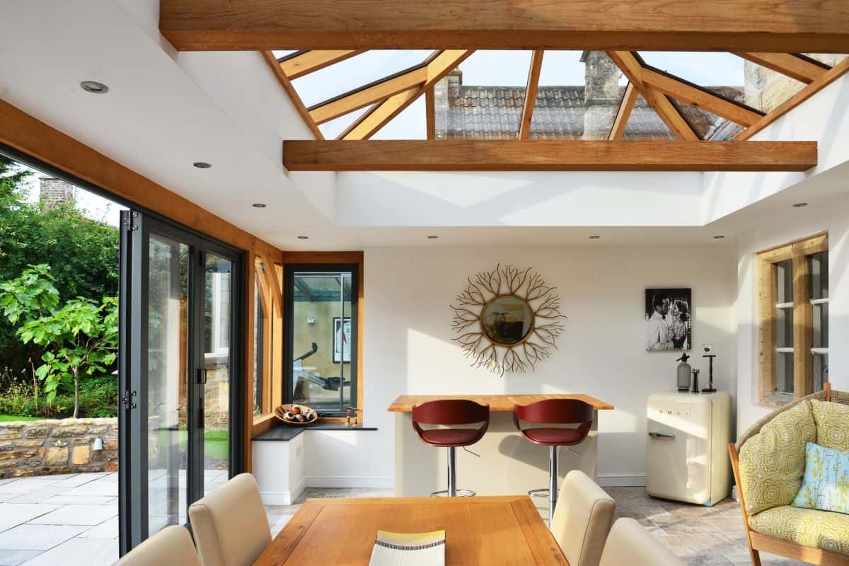 contemporary oak orangery