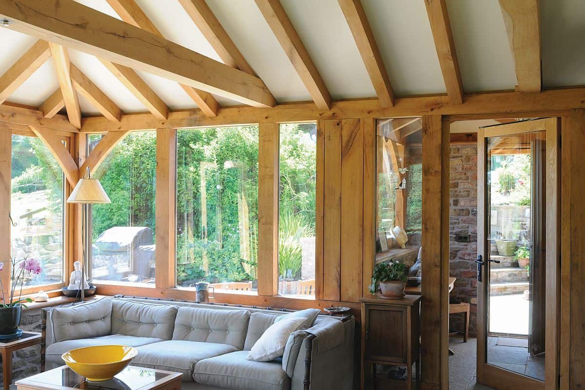 oak annexe living room