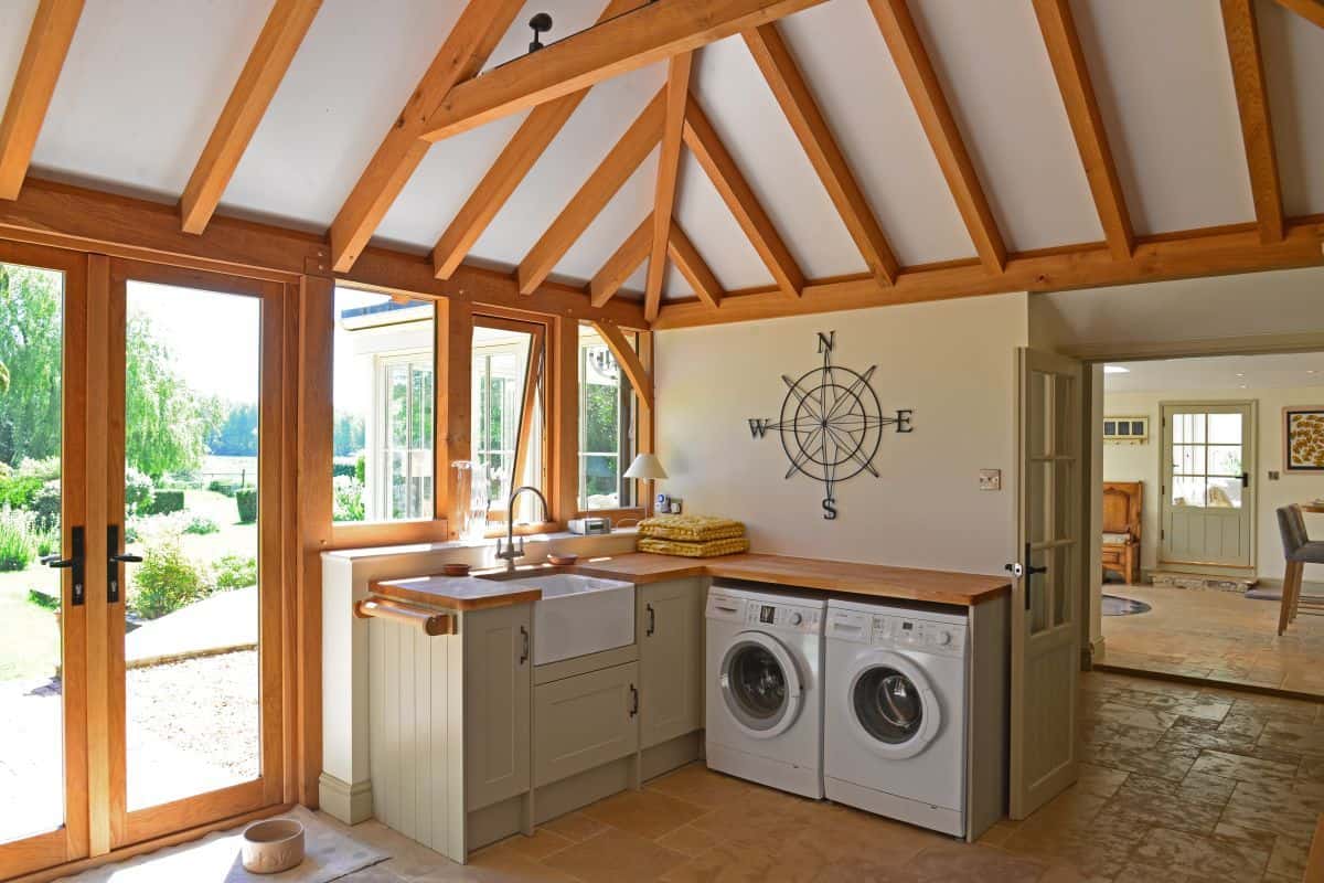 oak framed boot room