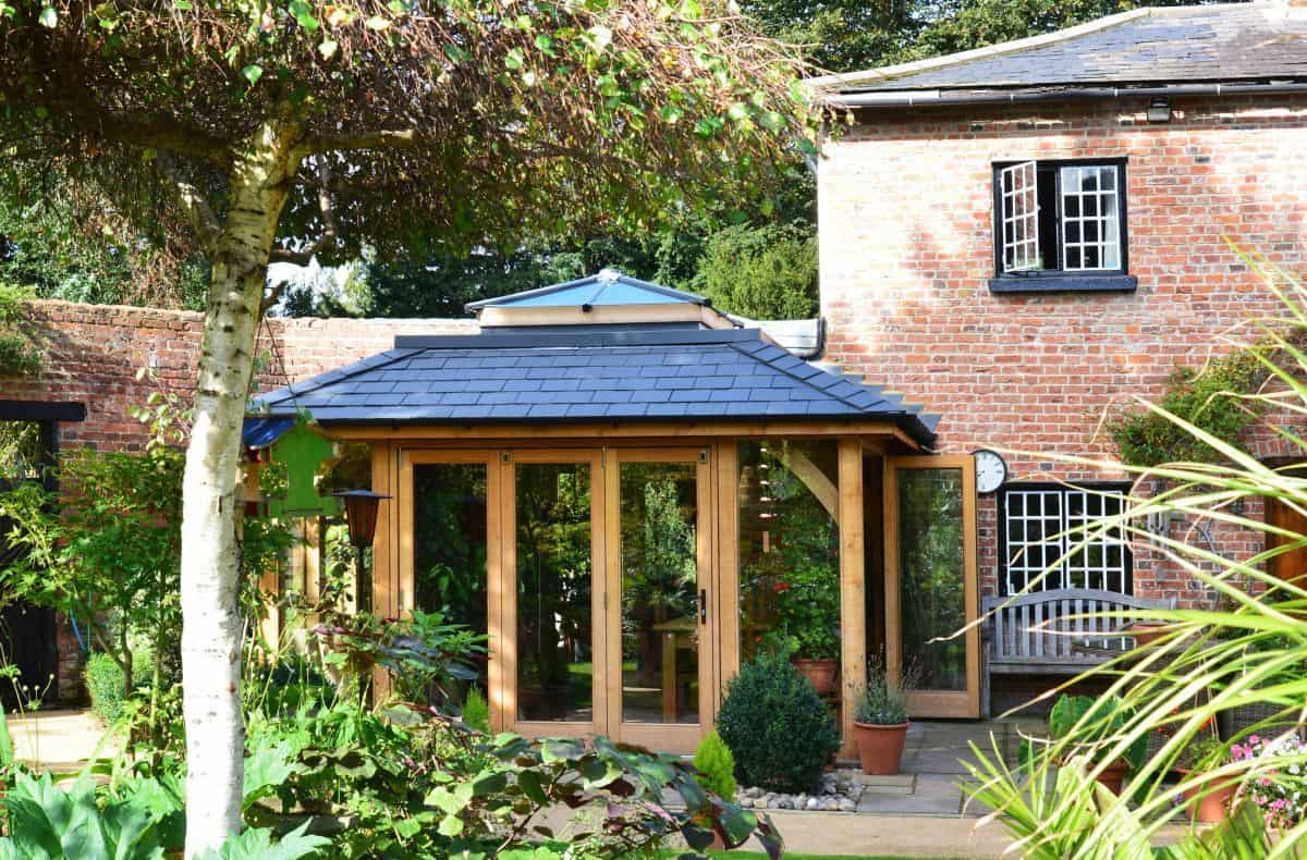 rustic oak garden room