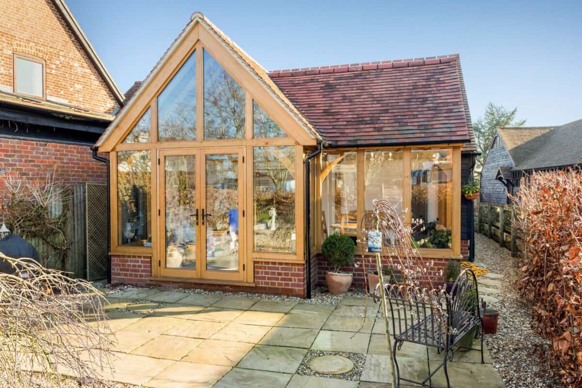 natural oak garden room