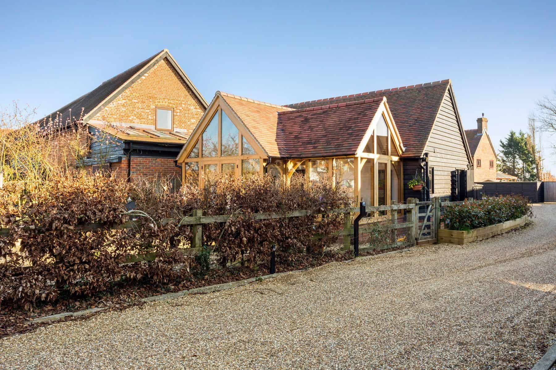 oak framed garden room exterior