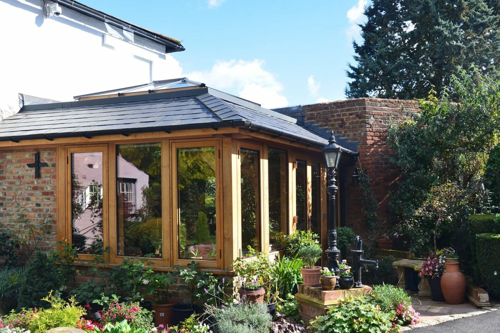 Oak Framed Garden Room in Hertfordshire David Salisbury