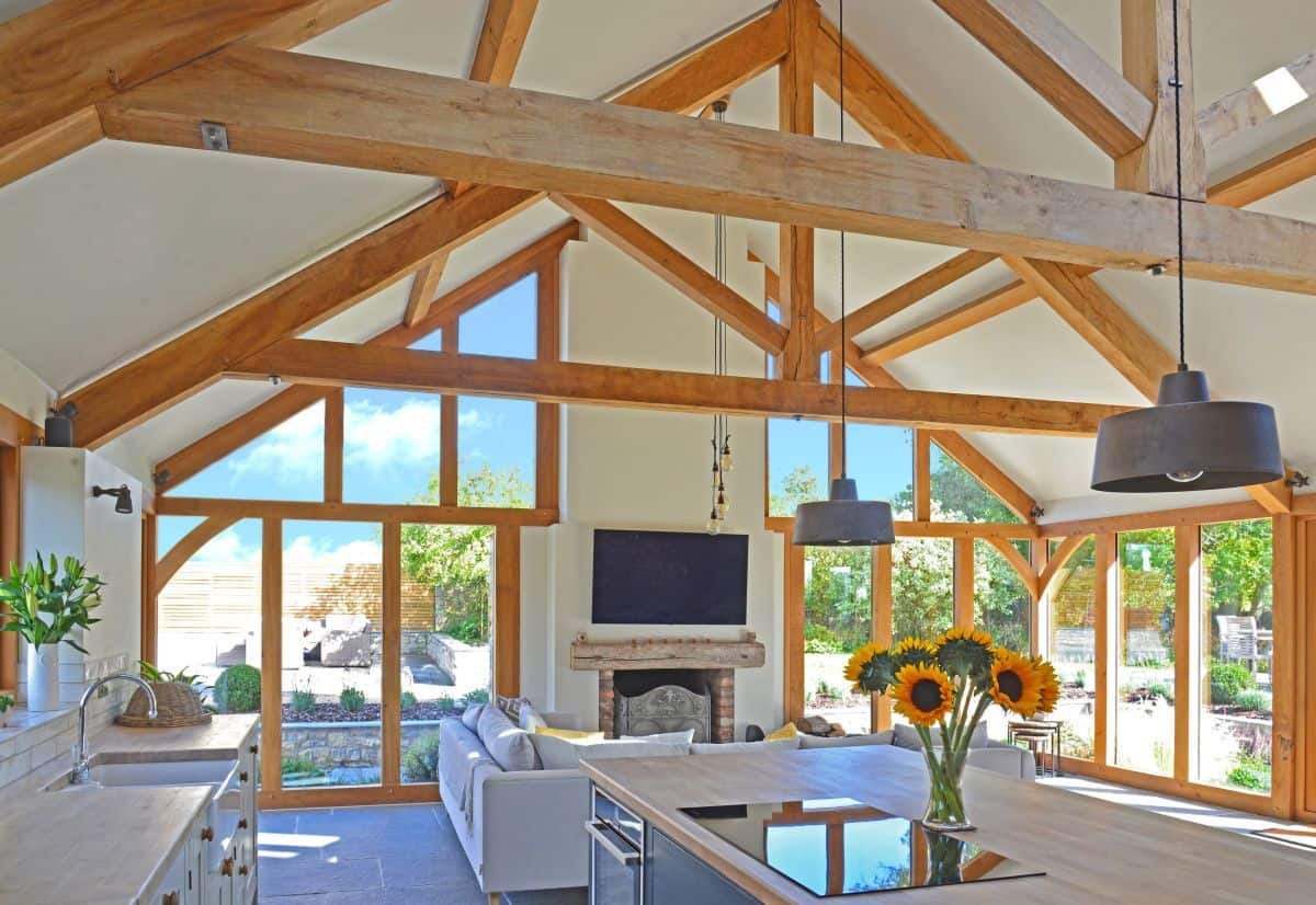 oak framed roof trusses