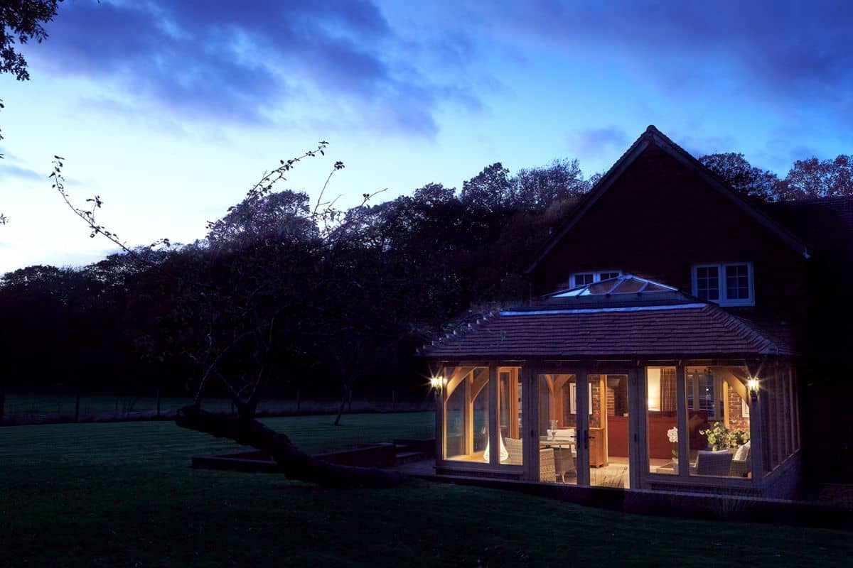 rustic oak orangery