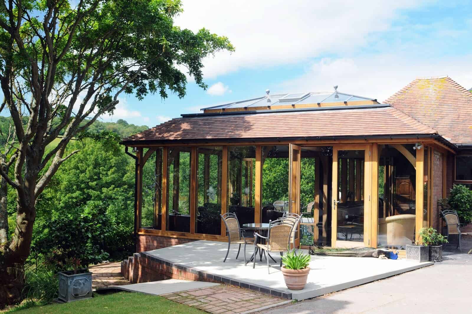 oak framed orangery tiled roof