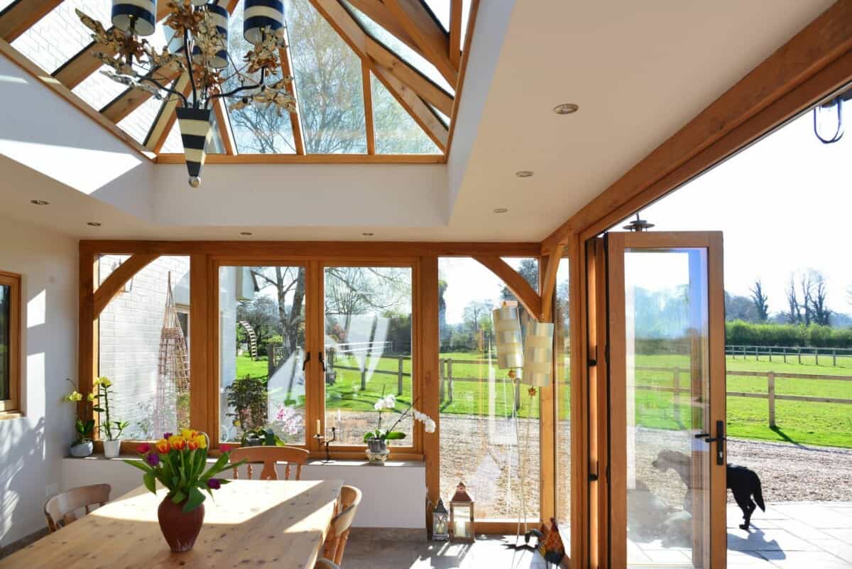 oak orangery interior